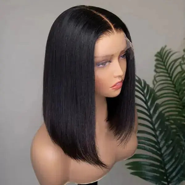 On Trend-Glueless 5x5 Closure Undetectable HD Lace Bob Wig-100% Human Hair - HookedOnBundles Virgin Hair HookedOnBundles Virgin Hair